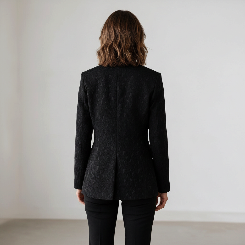 Lina – Vyötäröltä muotoiltu jacquard-bleiseri