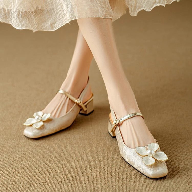Genine – Naisten slingback-avokkaat blokkikorolla