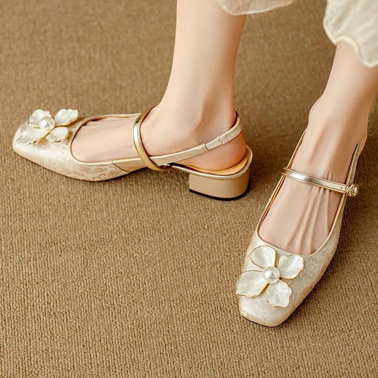 Genine – Naisten slingback-avokkaat blokkikorolla