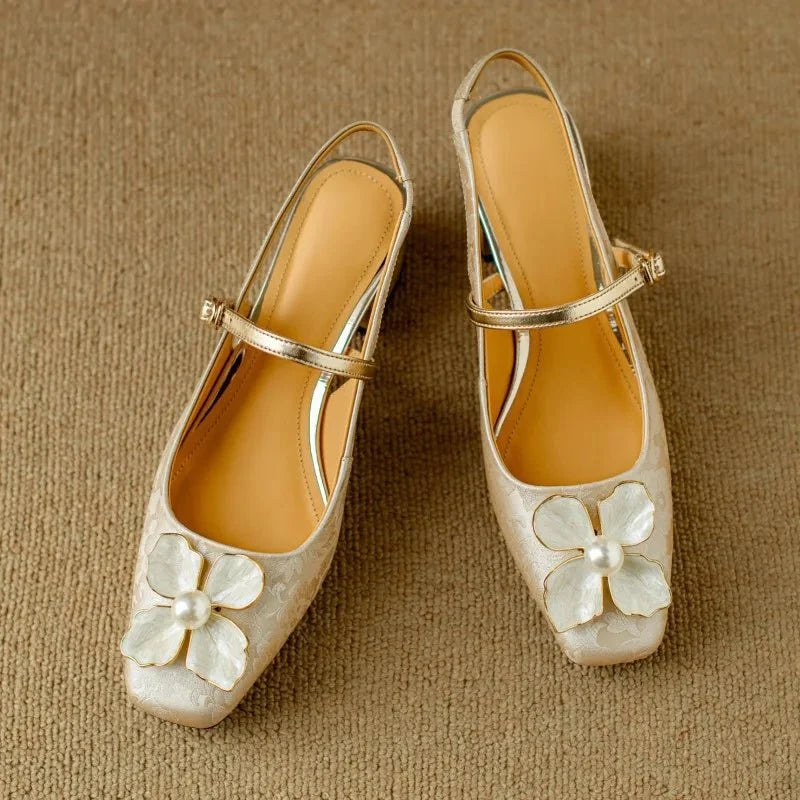 Genine – Naisten slingback-avokkaat blokkikorolla