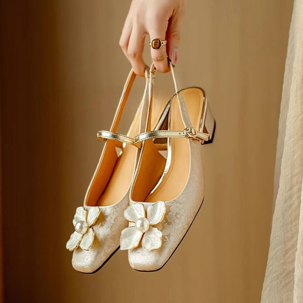 Genine – Naisten slingback-avokkaat blokkikorolla
