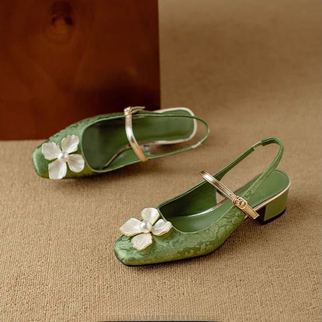 Genine – Naisten slingback-avokkaat blokkikorolla