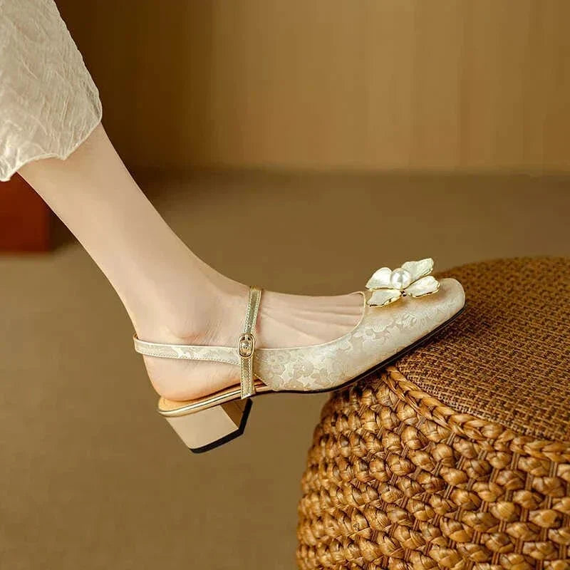 Genine – Naisten slingback-avokkaat blokkikorolla