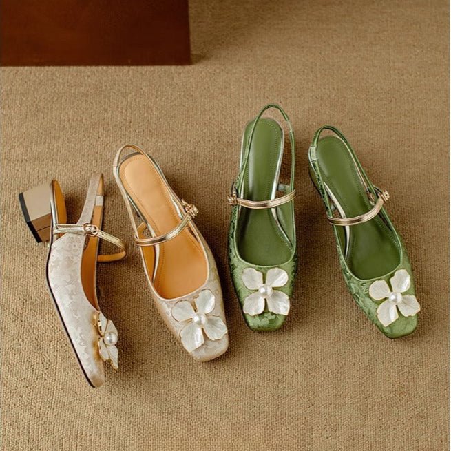 Genine – Naisten slingback-avokkaat blokkikorolla