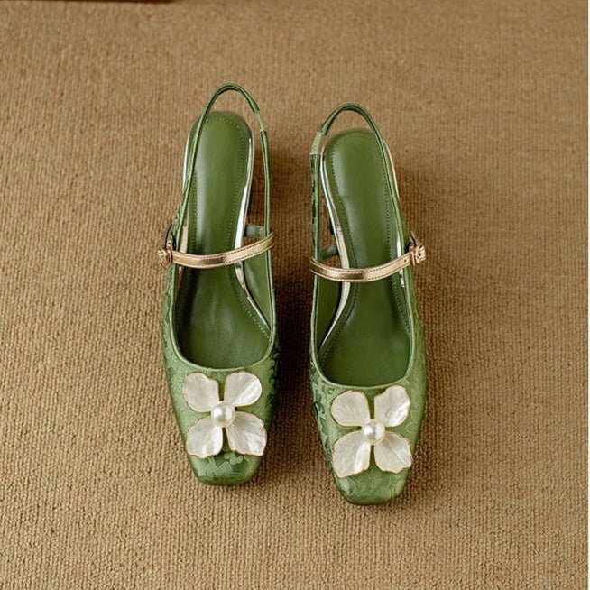 Genine – Naisten slingback-avokkaat blokkikorolla